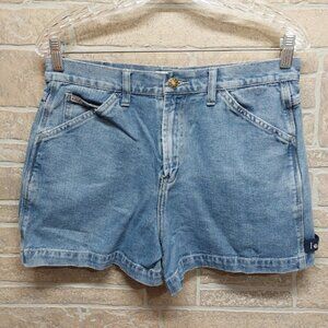 Vintage Y2K Workwear by LEI Grunge Carpenter Denim Shorts Size 16.5 Juniors